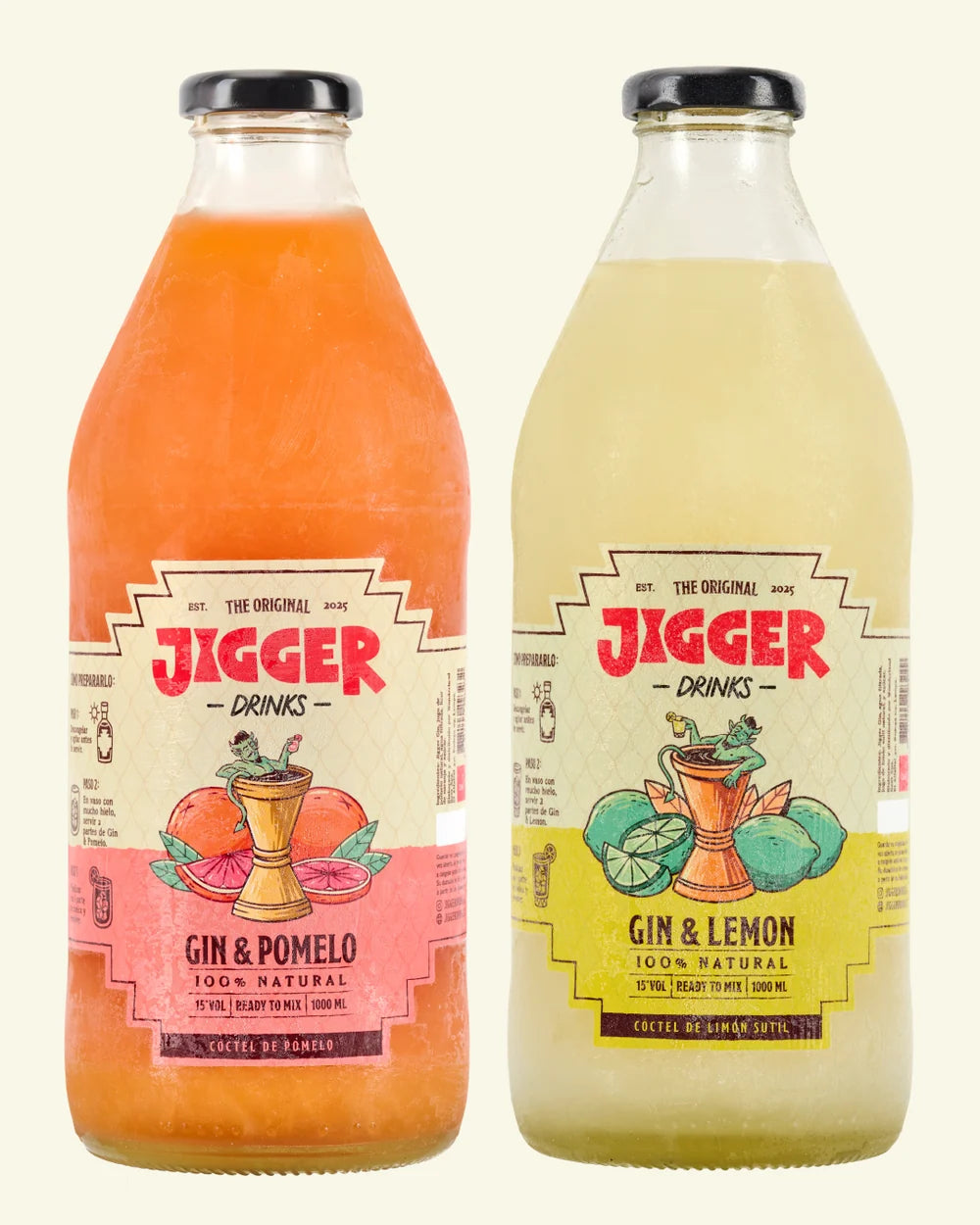 Jigger Drinks Cóctel Gin